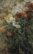 Gustave Caillebotte The chrysanthemum in the garden oil